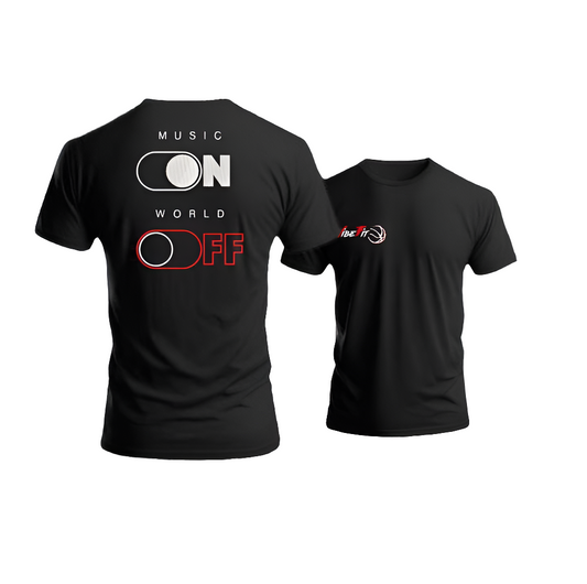 Music on, World off T-shirt